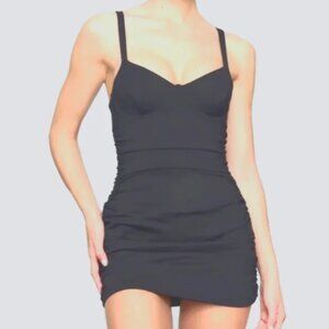 SKIMS Womens Gunmetal Gray Sculpting Swim Ruched One Piece Sz XS NWT